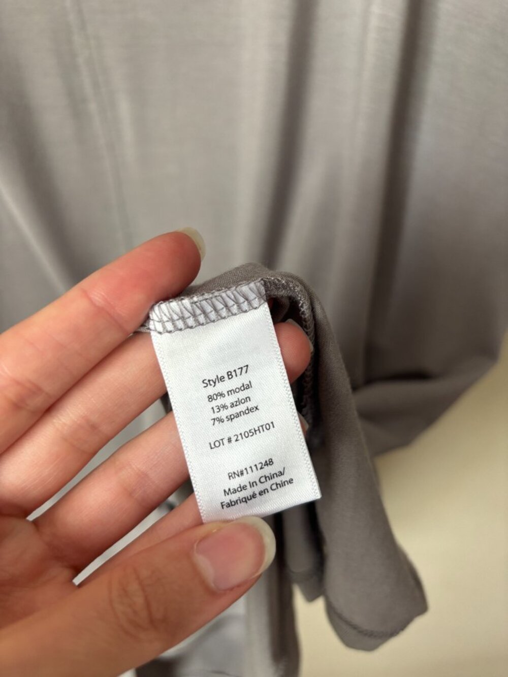 NEW Barefoot Dreams Luxe Milk Jersey Short Caftan in Pewter - Picture 9 of 12